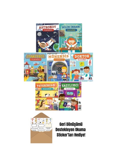 Astronot +doktor Olacağım 7 Kitap Set + Okuma Sticker'ları