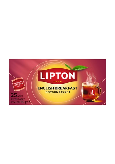 Lipton English Breakfast Bardak Poşet 25'li 50 G - 6 Adet Tarı