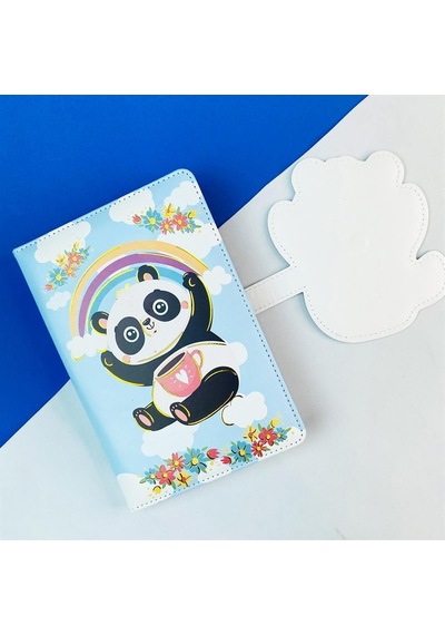 Panda Tasarımlı Kabartma Kapaklı Defter Çok Renkli