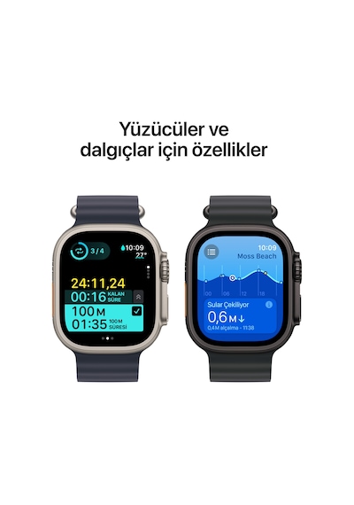 Apple Watch Ultra 2 GPS + Cellular 49 MM Titanyum Kasa Titanyum Milano Loop Small Akıllı Saat (Apple Türkiye Garantili)