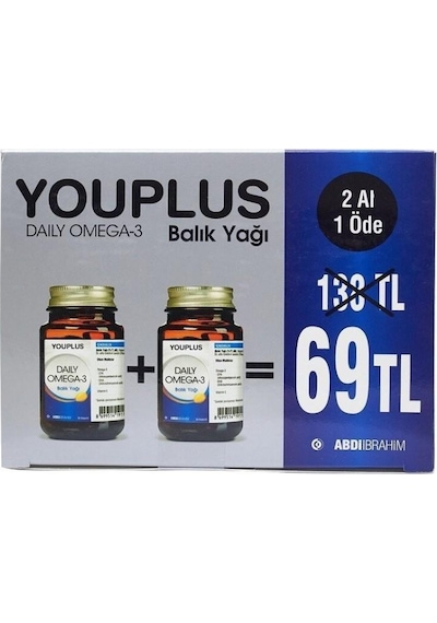 Youplus Daily Omega-3 Balık Yağı 30 Kapsül 2 Al 1 Öde