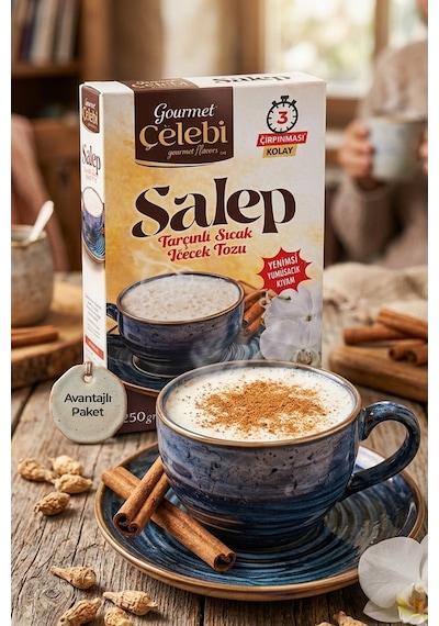 Tarçınlı Salep 250 Gr - Kolay Çırpılan Ve Yoğun Kıvamlı Sıcak Pratik Salep İçecek Tozu Hazır
