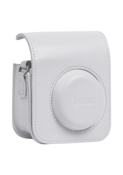 Instax Mini 13 Uyumlu Deri Çanta, Clay White