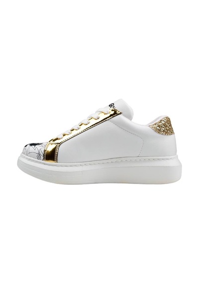 Kadın Vegan Deri Beyaz Sneakers - Warner Bros Bugs Bunny Looney Tunes Chasing Tunes Tasarım Çok Renkli Kadın Vegan Deri Beyaz Sneakers - Warner Bros Bugs Bunny Looney Tunes Chasing Tunes Tasarım Çok Renkli
