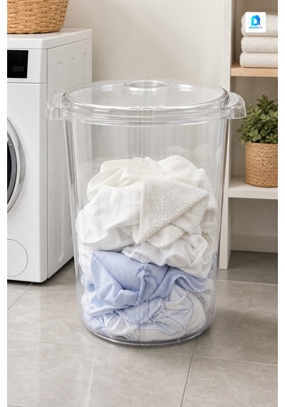 Şeffaf Erzak Kabı 70 L Plastik Saklama Kabı 50 X 45 X 55 Cm