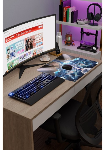 Neuvillette Genshin Impact Anime Gacha V2 - 48x40 Xl Gaming Mouse Pad Fare Altlığı