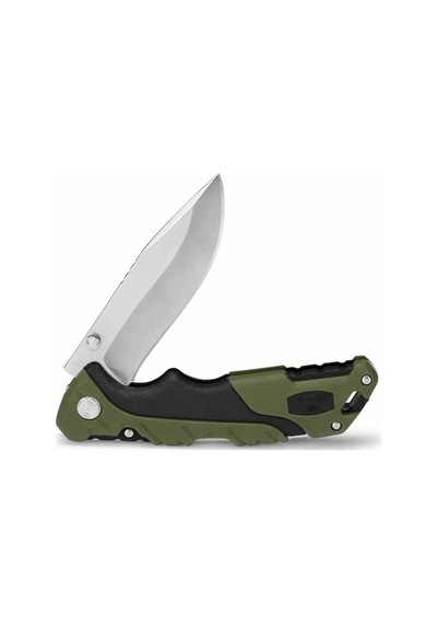 Buck 659 Folding Pursuit Kamp Çakı, Yeşil-siyah Çok Renkli