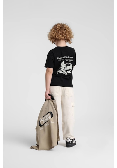 Escabel Erkek Çocuk Baskılı T-shirt 1955 Siyah