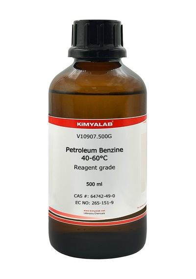 Kimyalab Petrol Eteri Cam Şişe - Petroleum Benzine 40-60C 500 ML