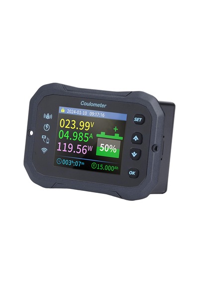 Generic Wifi Bluetooth Uzaktan Pil Monitörü, Akıllı Pil Durumu İzleme İçin Şantlı 10-100v 0-50a Rv/rv İçin 2,4" Hd Renkli Lcd Ekran