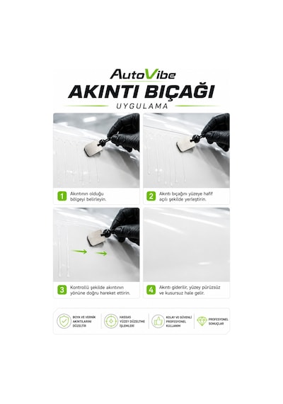 Profesyonel Akıntı Bıçağı Boya Ve Vernik Akıntı Düzeltme Aparatı