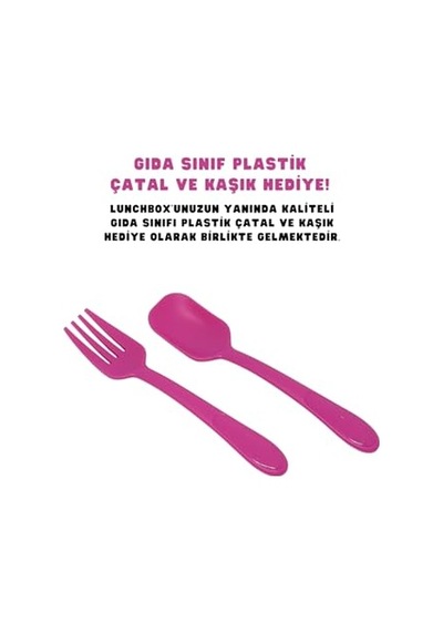 Bento 1030ml Lunchbox Barbie Temalı Lisanslı Tek Katlı 2 Bölmeli Paslanmaz Çelik Sefer Tası Yemek Kutu