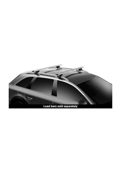 Thule Unisex's Evo Yükseltilmiş Raylı Tavan Rafı Bileşeni, Siyah, Tek Boyut
