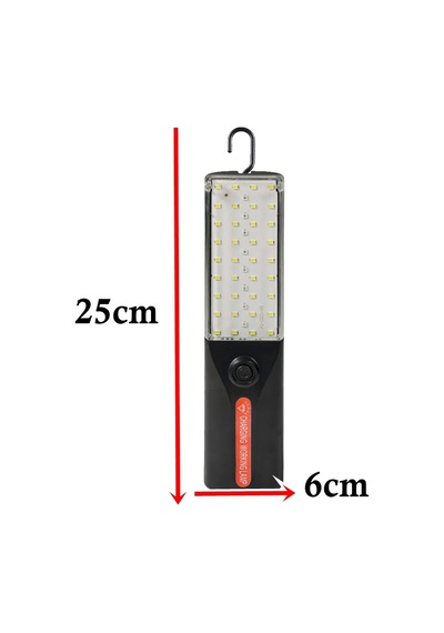Mıknatıslı 44 Led Süper Parlak 5 Modlu Güneş Enerjili Işıldak Siyah