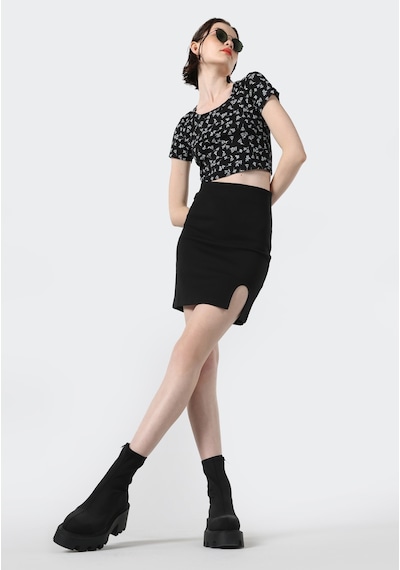 Colin's Colins Dar Kesim Mini Siyah Kadın Etek Cl1064487 Cl1064487 Q1.v2 Blk Siyah