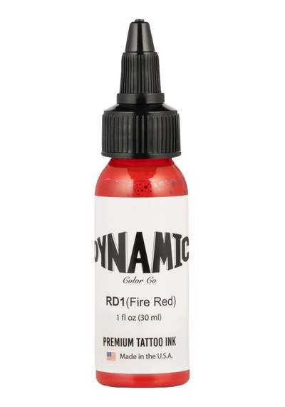 Dynamic Fire Red Dövme Boyası 30 Ml 1oz Canlı Kırmızı Profesyonel Tattoo Ink