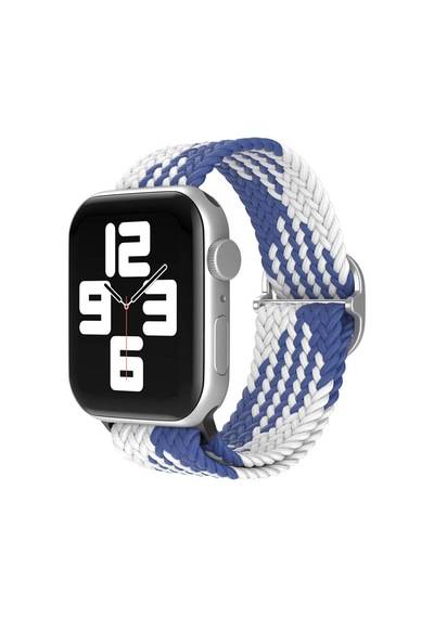 Newface - 851 - Apple Watch Uyumlu 42mm Star Kordon - Csmo-tex - - Mavi-beyaz
