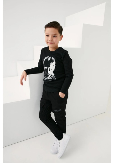 Atatürk Baskılı Unisex Çocuk Body 23mcck322180739-siyah Siyah