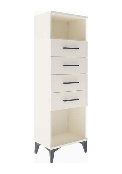 Arges Dolap Tek Raflı 4 Çekmeceli 44x30x134 Aytaşı-aytaşı Aytaşı