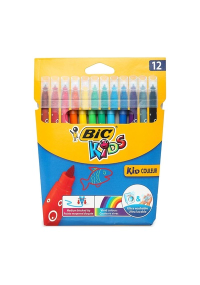 Bic Kid Couleur Ultra Yıkanabilir Keçeli Boya Kalemi 12'Li Bic