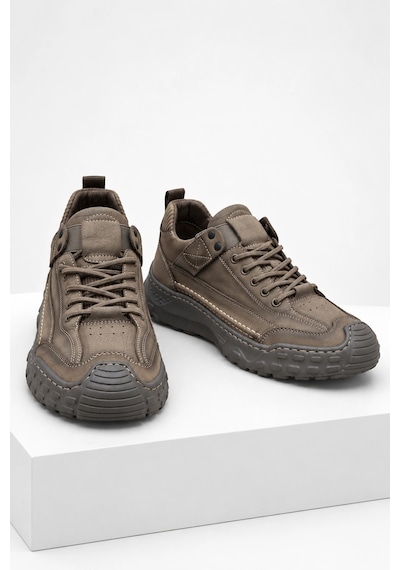 In Step Suara Erkek Kahve Deri Outdoor Trekking Ayakkabı Dayanıklı Ve Konforlu Günlük Ayakkabı