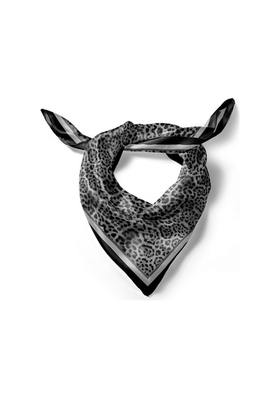 Leopar Desen Bandana/fular Gri