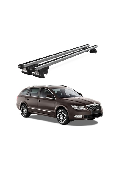 Venüs Skoda Superb Wagon 2015 Ve Sonrası Uyumlu Gri Ara Atkı Port Bagaj Tavan Barı
