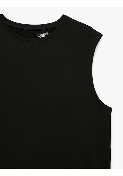 Koton Rahat Kalıp Kolsuz Bisiklet Yaka Basic Spor Atlet Siyah 6sam30013nk