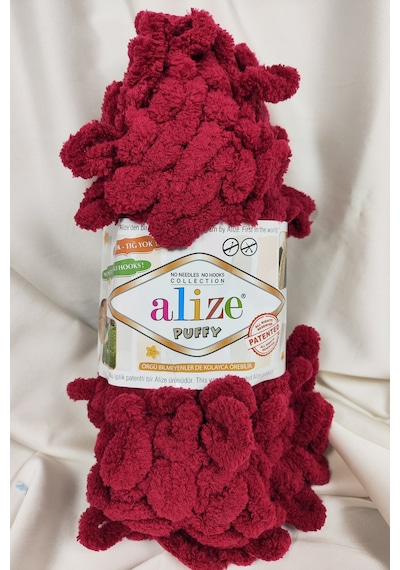 Puffy Vişne El Örgü İpi 100gr. 9mt. 5'li Paket - Renk: 107