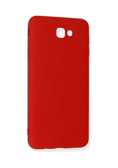 Newface - 603 - Samsung Samsung Uyumlu Galaxy J7 Prime Kılıf Nano İçi Kadife Silikon - Glblseme - - Kırmızı