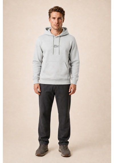 Redline Thenk Yeni Sezon Erkek Regular Fit Kapüşonlu Sweatshirt Gri