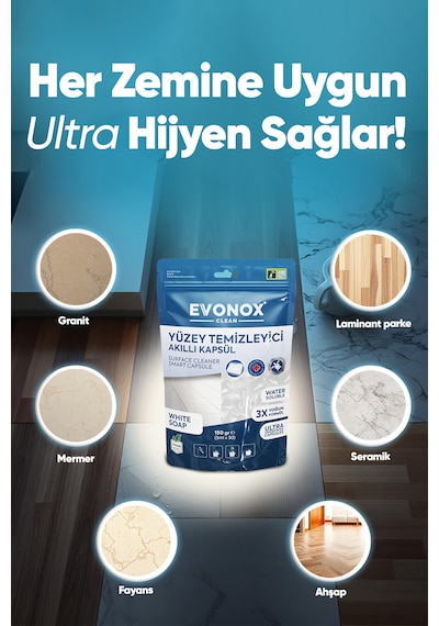 Clean Yüzey Temizleyici Akıllı Kapsül Beyaz Sabun Kokulu Tekli