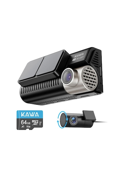 Kawa D11 2 Kameralı Ön/arka 4k+1080p Starvıs Sensörlü Yapay Zeka Destekli Wi-fi Gps'li Araç Kam Sku: Smg8690010049155
