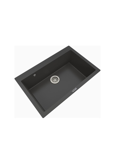 Polex Cristalüx Granit Evye P-X76 Antrasit Tezgah Altı Ve Tezgah Üstü Mutfak Evyesi 75x50 CM