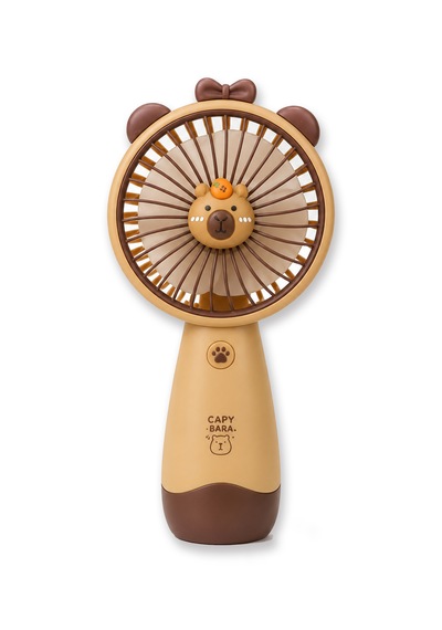 Iconic Tech Capybara Mini El Fanı Usb Şarjlı 3 Kademeli Taşınabilir Vantilatör Kahverengi