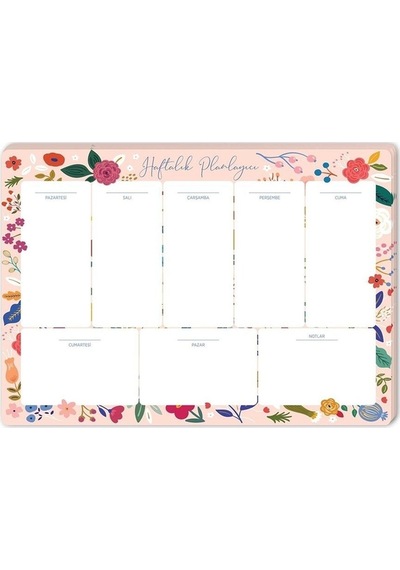 17x24 Haftalık Planner-haftalık Planlayıcı 52 Sayfa - Pudra