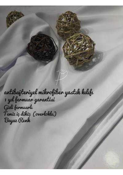 Mikrofiber Antibakteriyel Gizli Fermuarlı Yastık Kılıfı 10 Adet