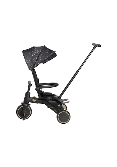 Merkür Bebe 9in1 Hawk Çift Yönlü Katlanabilir Yatabilir Ayak Destekli Üç Tekerlekli Bebek Ve Çocuk Bisikleti Seti Premium Gold Siyah - Sarı