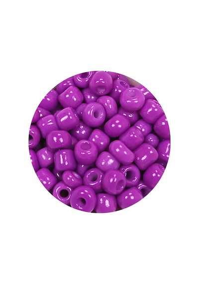 Dökme Cam Kum Boncuk Büyük Boy 6/0 4 Mm - 20 Gram - Koyu Eflatun - Bnc087