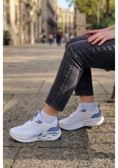 In Step Air-cushion Pro: Fileli Kadın Hafif Koşu Ve Yürüyüş Ayakkabısı - Beyaz