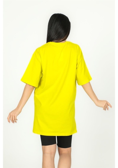 Twinkle Baskılı Oversize Tshirt Sarı-sarı Sarı