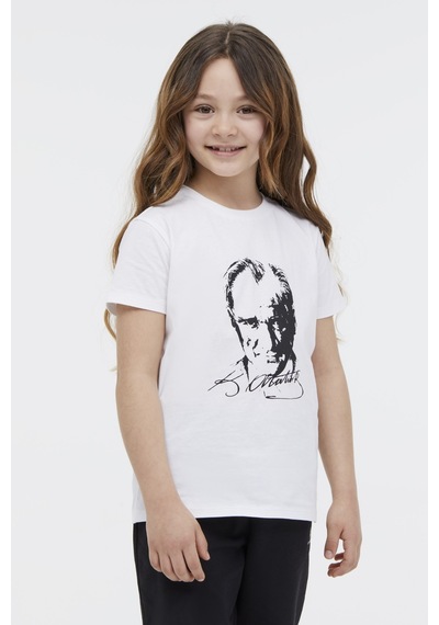 Lumberjack Ul 11ata01 4fx Beyaz Unisex Çocuk Kısa Kol T-shirt 000000000101924308