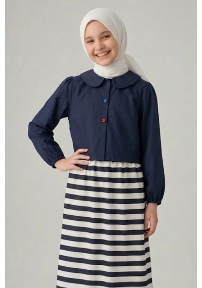 Angel&co. Girls Clothing Kız Çocuk Lacivert Marin Aksesuar Detaylı Poplin Gömlek-çizgili Etek Takım Lacivert Lacivert Angel&co. Girls Clothing Kız Çocuk Lacivert Marin Aksesuar Detaylı Poplin Gömlek-çizgili Etek Takım Lacivert Lacivert
