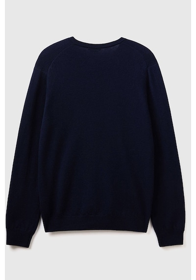Benetton Erk V Yaka Merino Kazak- Lacivert