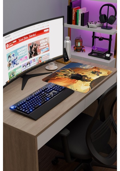 Gaming Genshin Impact Anime Gacha V5 - 48x40 Xl Gaming Mouse Pad Fare Altlığı
