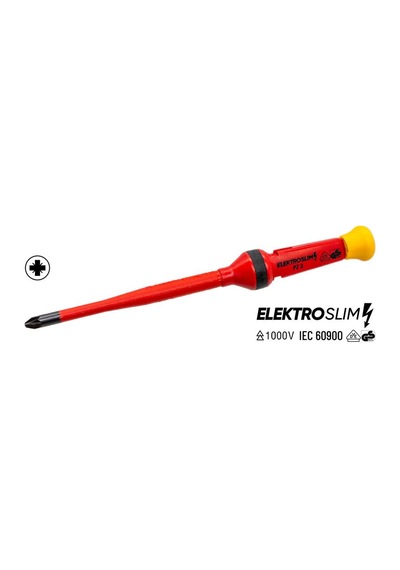 İzeltaş 14000005341 1000 V PZ2 6 x 100 Elektro Slim Yıldız Tornavida