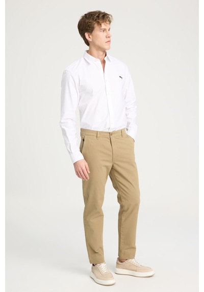 Wrangler Slim Fit Dar Kesim Normal Bel Darpaça Camel Chino Pantolon Camel-wm01003211