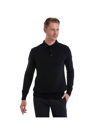 Hatemoğlu Lacivert Regular Fit Düz Polo Yaka Triko Kazak Lacivert Hatemoğlu Lacivert Regular Fit Düz Polo Yaka Triko Kazak Lacivert