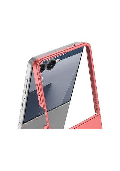 Galaxy Uyumlu Z Flip 7 Kılıf Wireless Şarj Özellikli Pazarplus Kıpta M-safe Kılıf Pembe