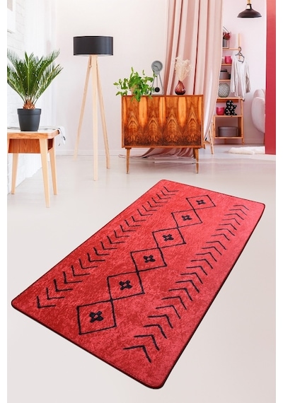 Fiona Kırmızı Djt 80X150 Cm Kaymaz Taban Dekoratif Halı